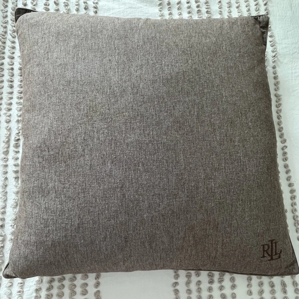LRL Ralph Lauren 100% Cotton Euro Pillows Feather Inserts 26x26 Neutral Set of 2